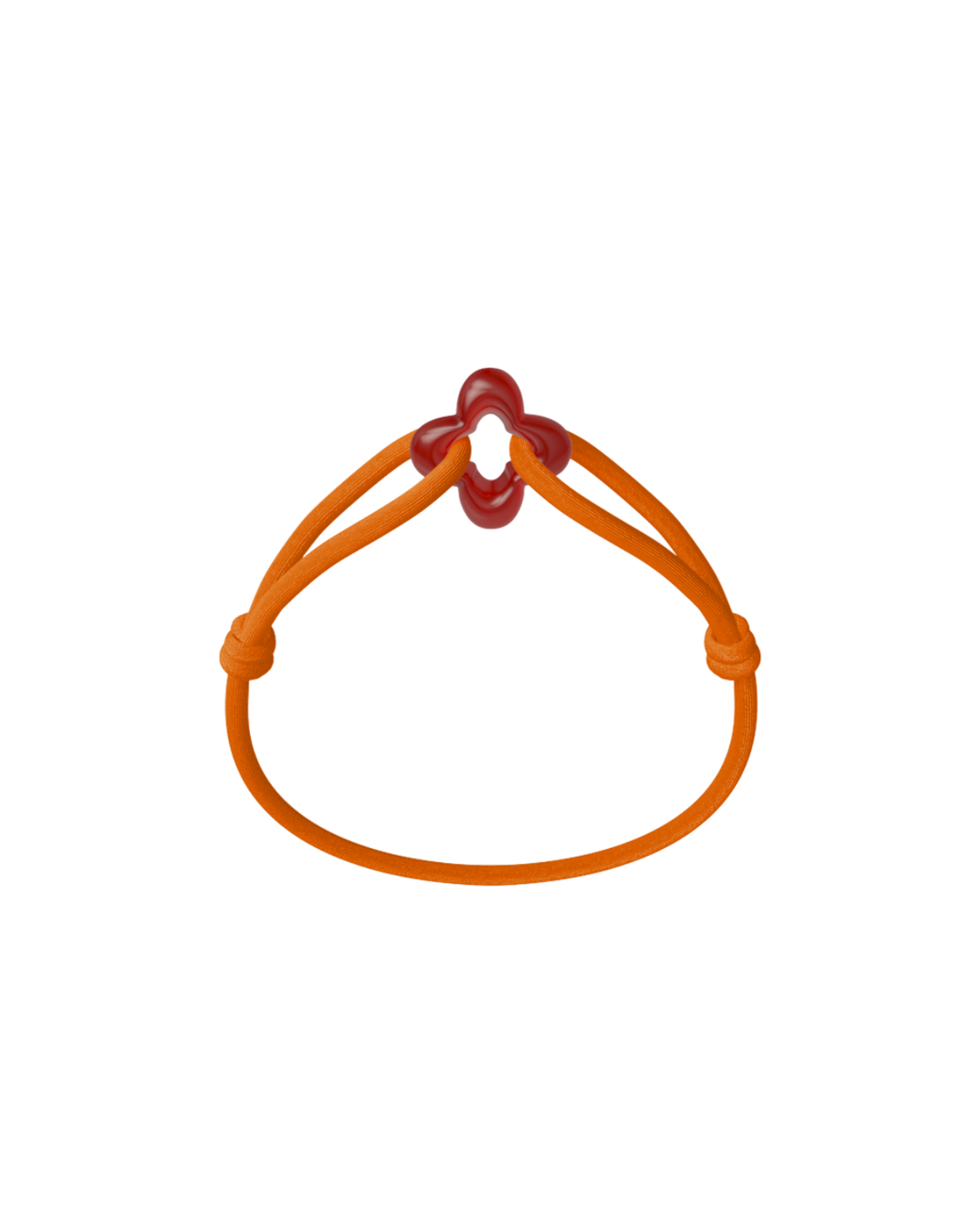 Red Clover Cord Bracelet with Carnelian