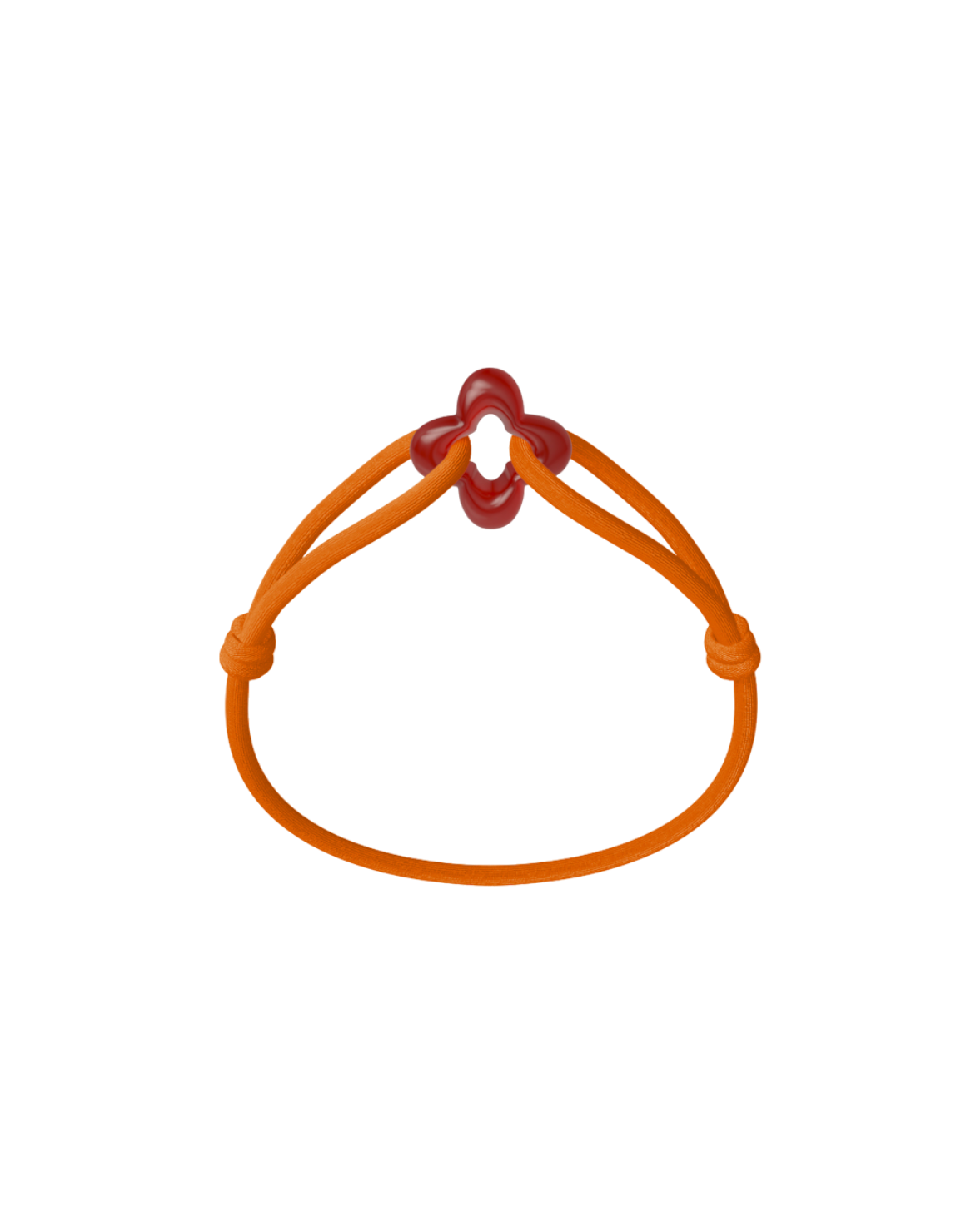 Red Clover Cord Bracelet with Carnelian