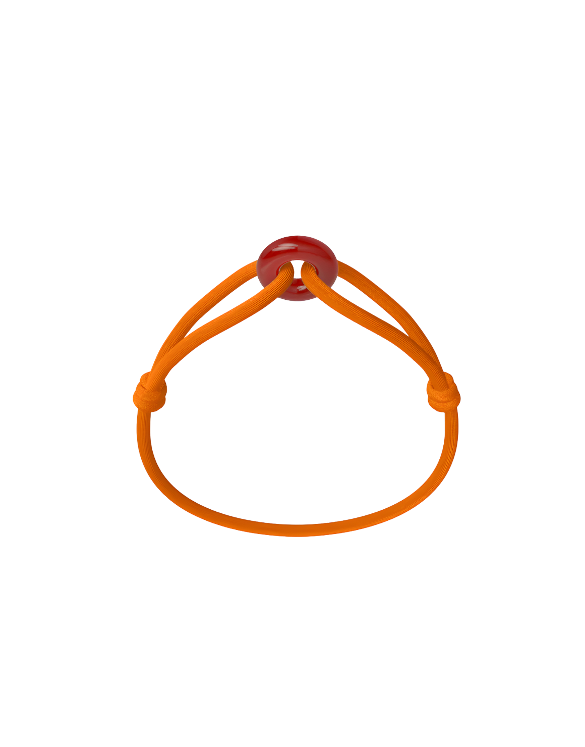 Red Soho Cord Bracelet with Carnelian
