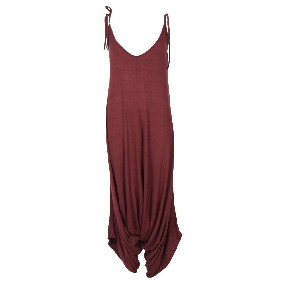 Harem Jumpsuit in Black, Green and Red