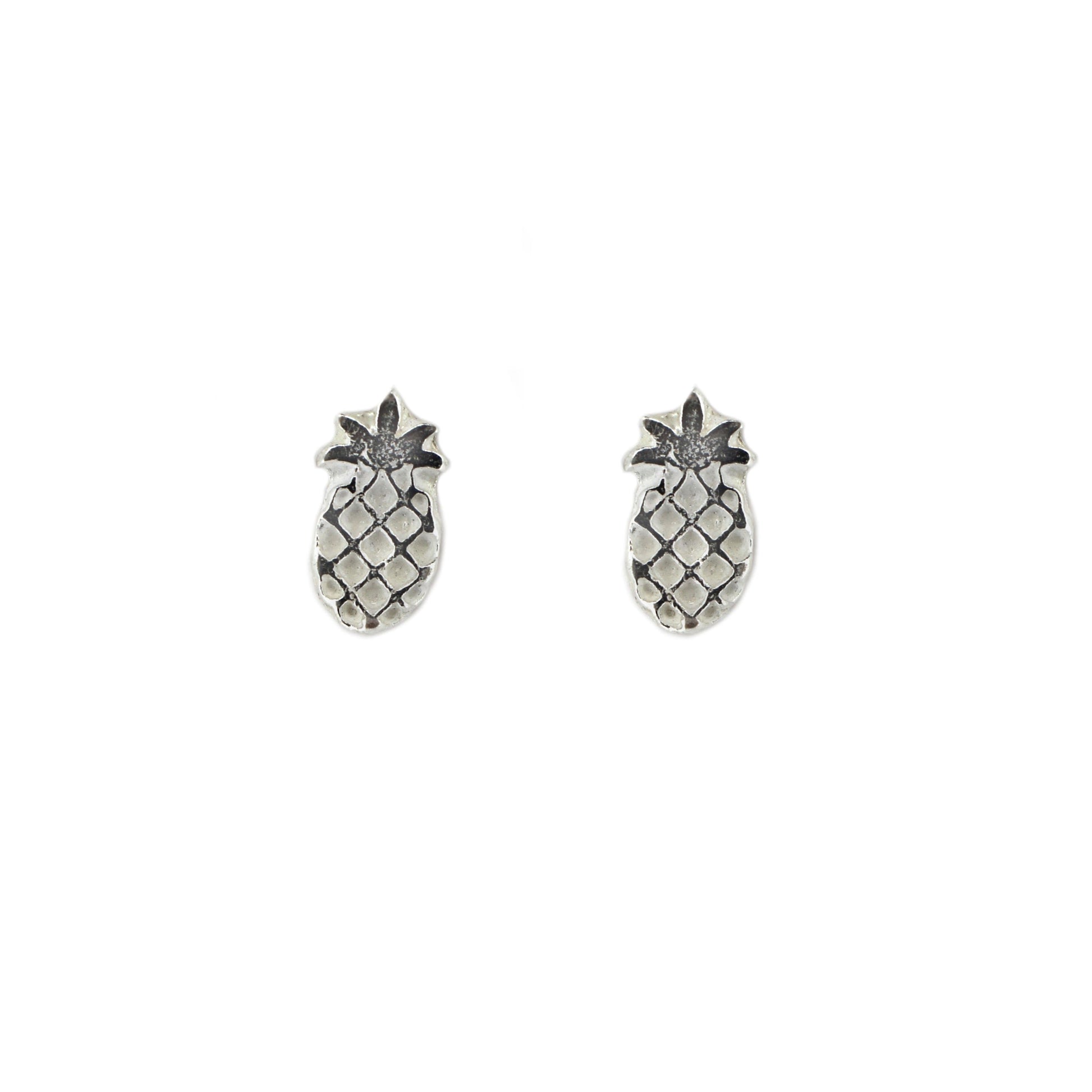 Large Pineapple Sterling Silver Studs