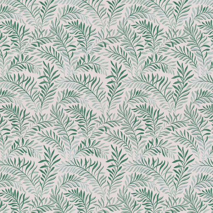 Peace Into The Green Art Nouveau Wallpaper