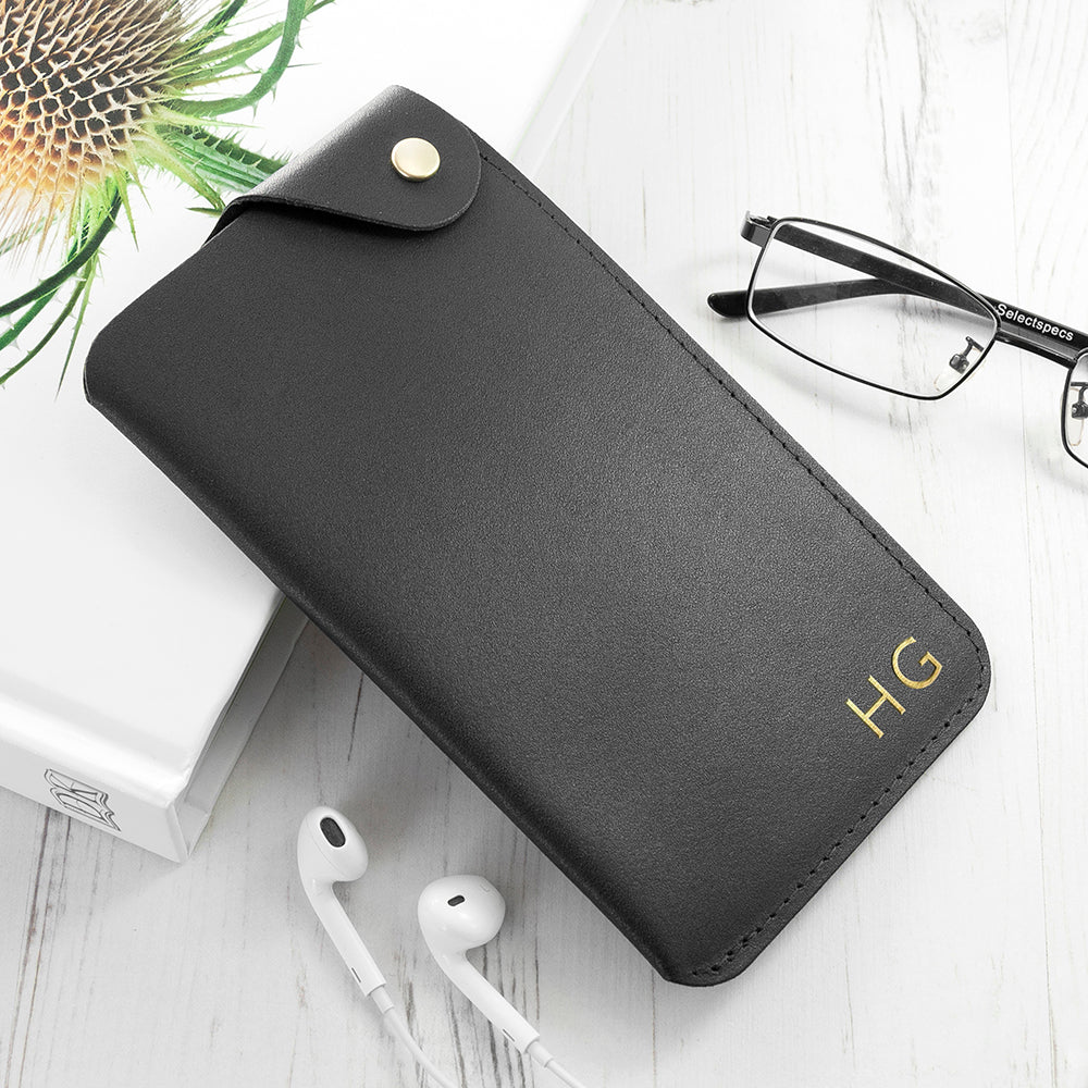 Personalised Leather Glasses Case