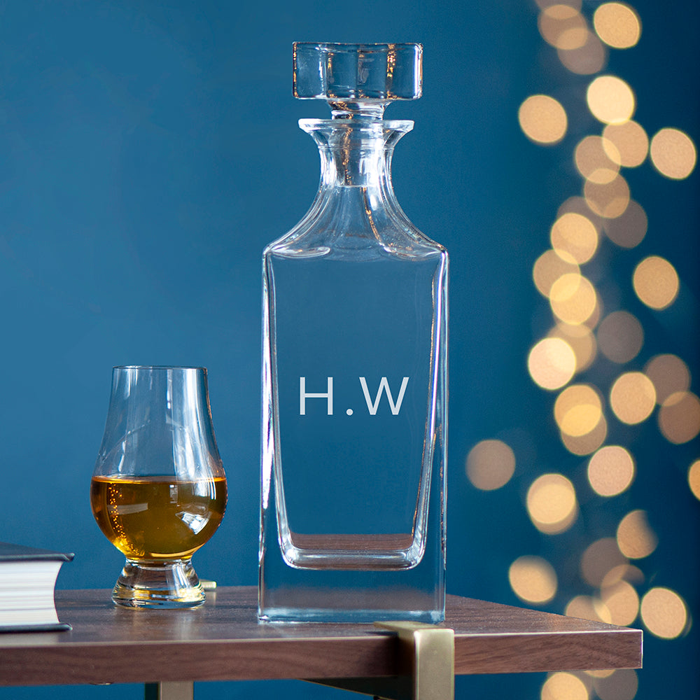Personalised Square Decanter with Initials