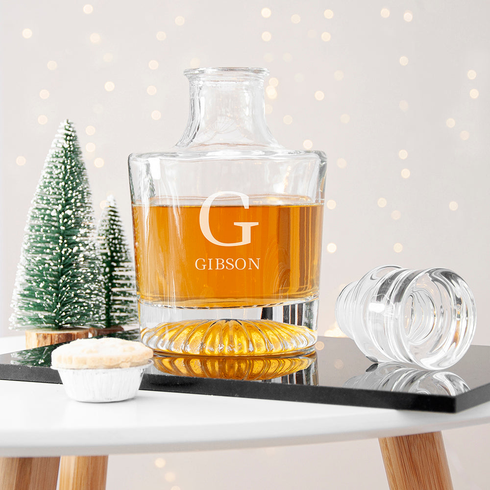 Personalised Monogram Round Decanter