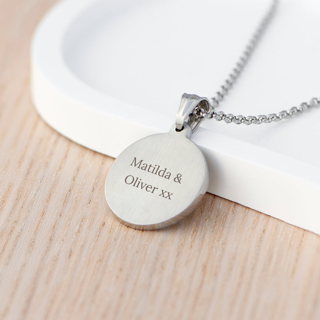 Personalised Men's Fleur de lis Pendant Necklace