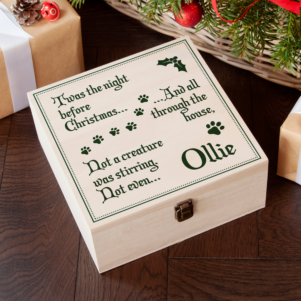 Personalised Pet Christmas Eve Box with Twas The Night Before Design