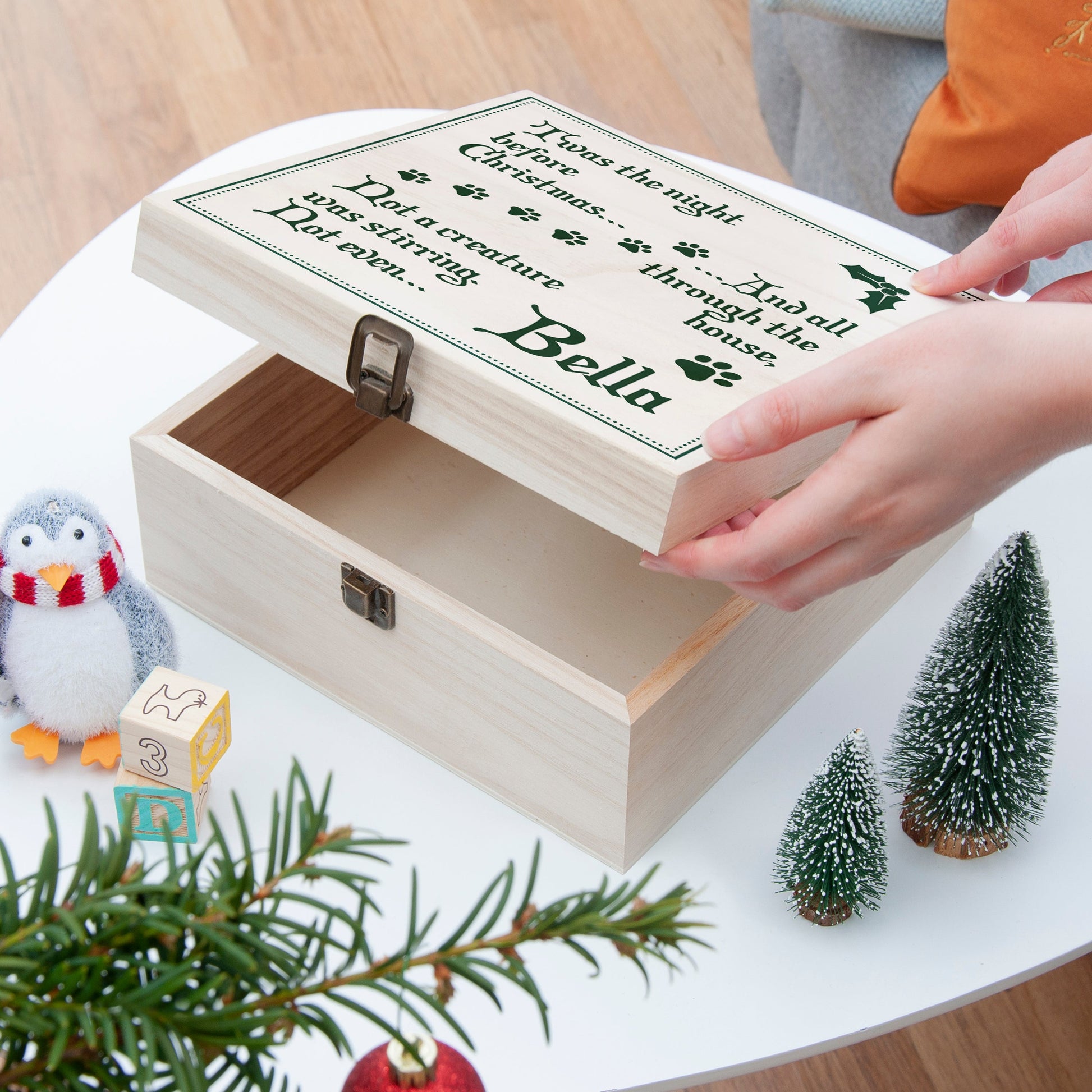 Personalised Pet Christmas Eve Box with Twas The Night Before Design