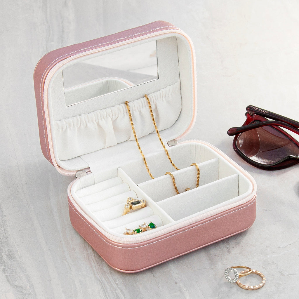 Personalised Bold Message Pink Jewellery Case