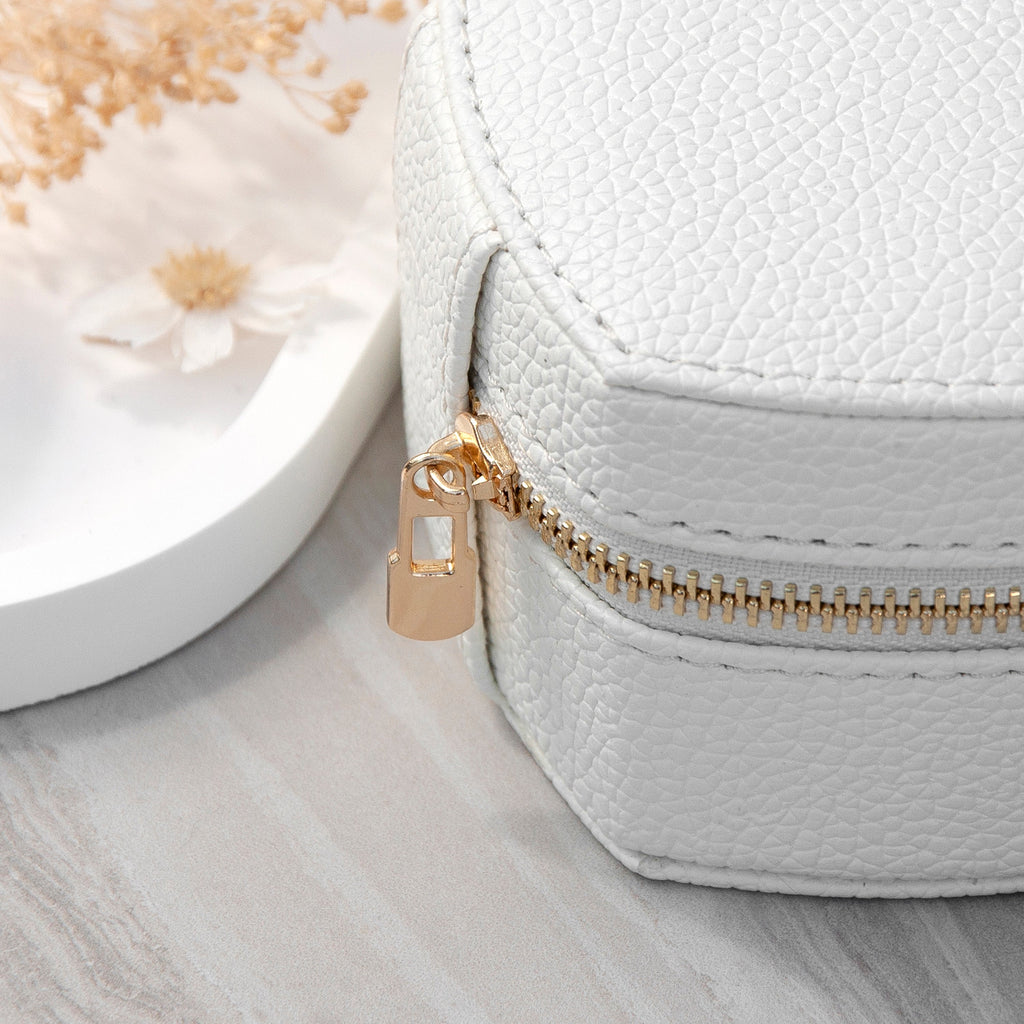 Customisable Shooting Star White Heart Jewellery Case