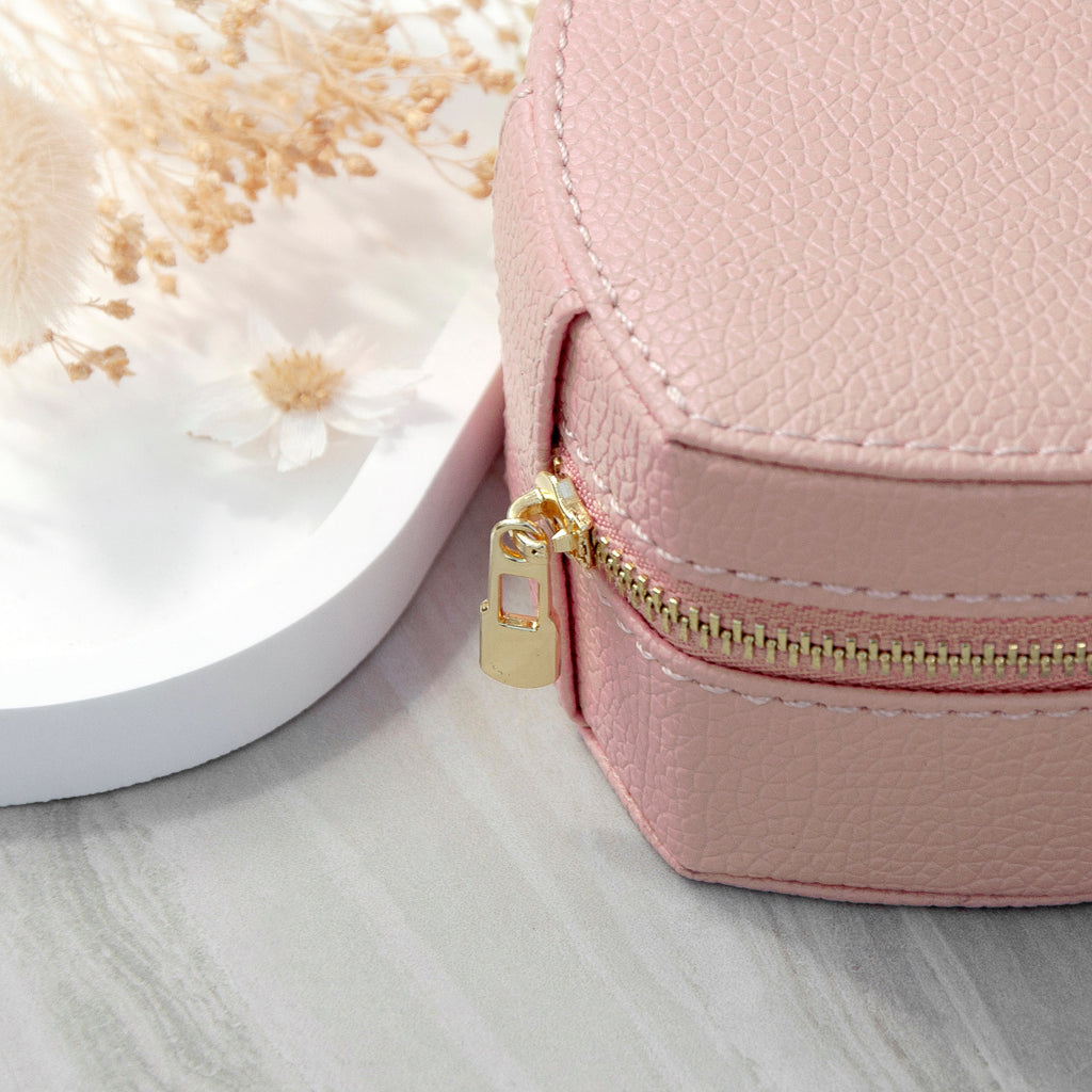 Personalised Pink Heart Jewellery Case