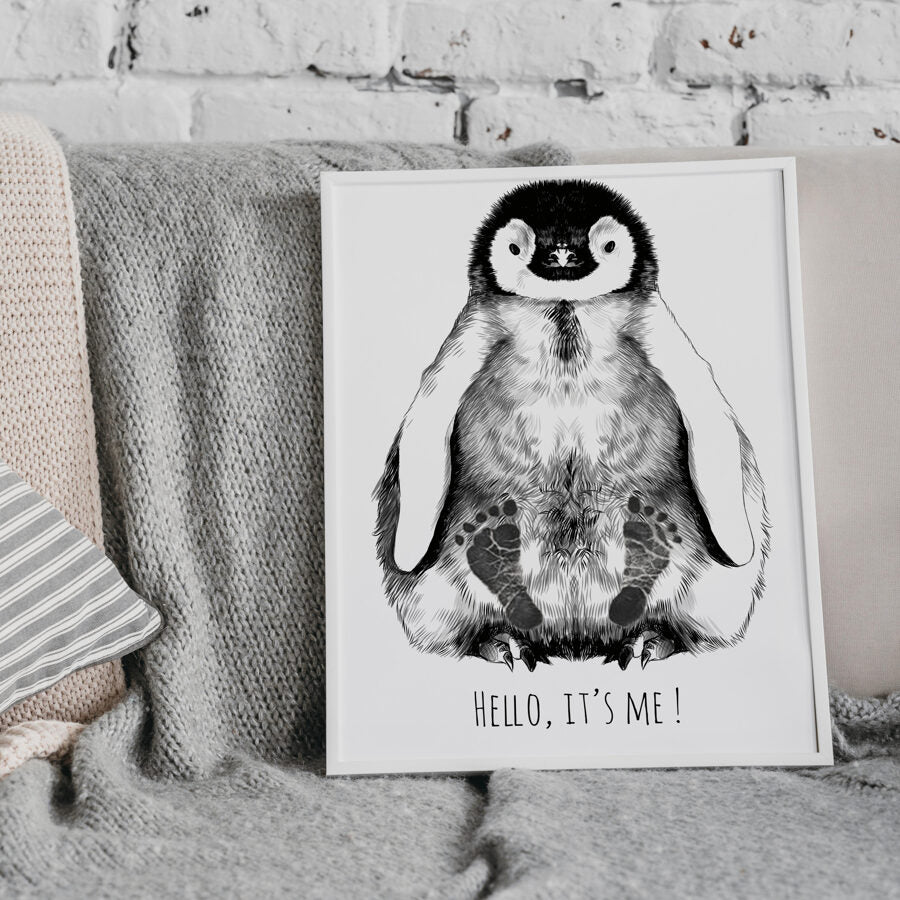 Hand-Drawn Penguin Footprint Kit – Cherish Baby's Steps Safely by Kai aš mažas buvau at www.brixbailey.com