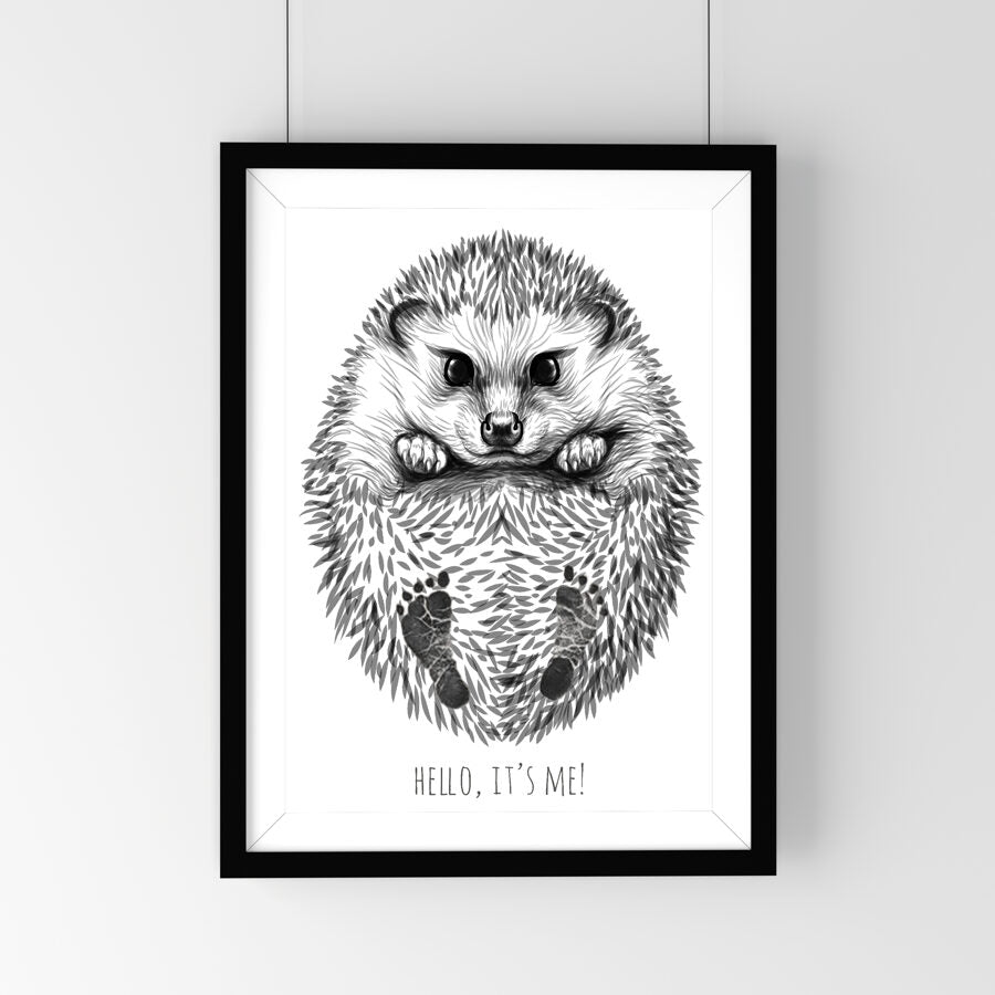 Personalized Baby Hedgehog Footprint Kit – Cherish Every Moment by Kai aš mažas buvau at www.brixbailey.com
