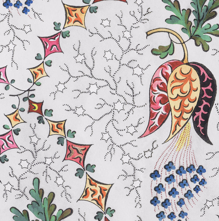 Folk Wallpaper in Harlequin