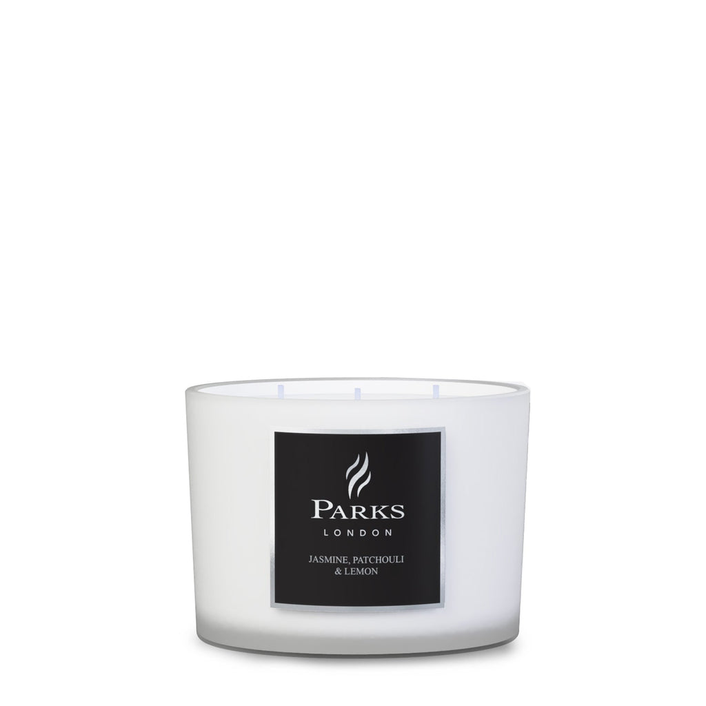 Limited Edition 3 Wick Jasmine, Rose, Patchouli and Lemon Candle