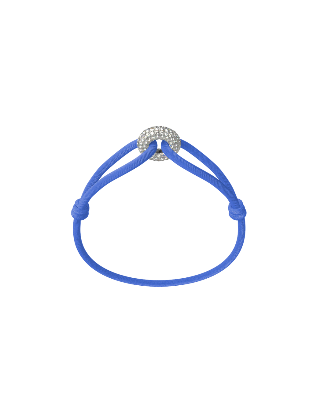 Silver Soho Pavé Cord Bracelet