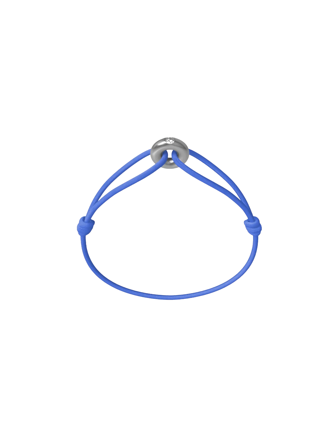 Mini Silver Diamond Cord Bracelet