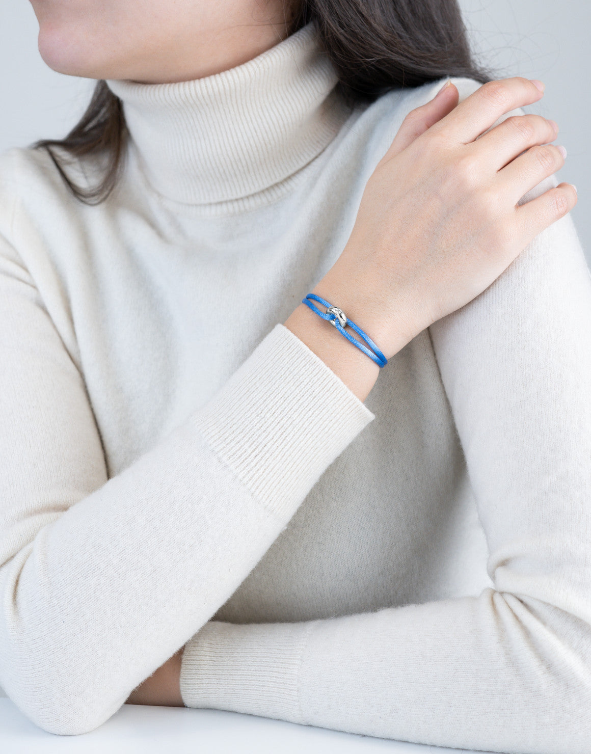 Silver Soho Diamond Cord Bracelet