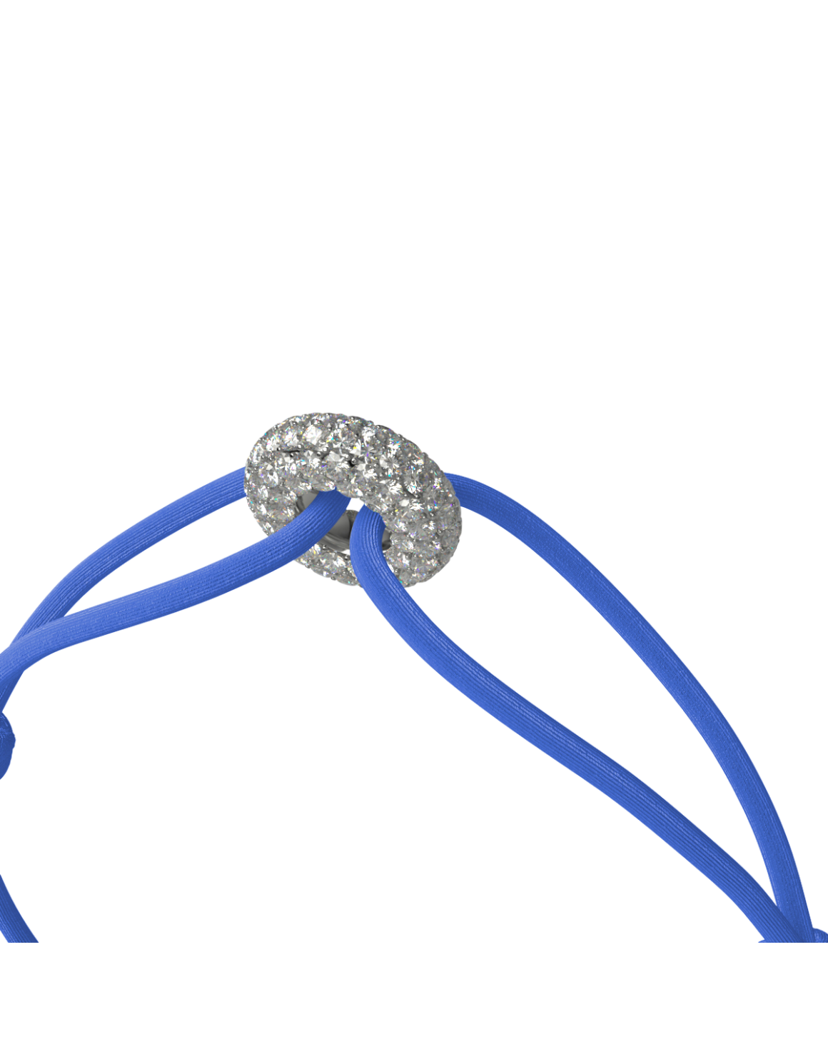 Mini Silver Soho Pavé Cord Bracelet