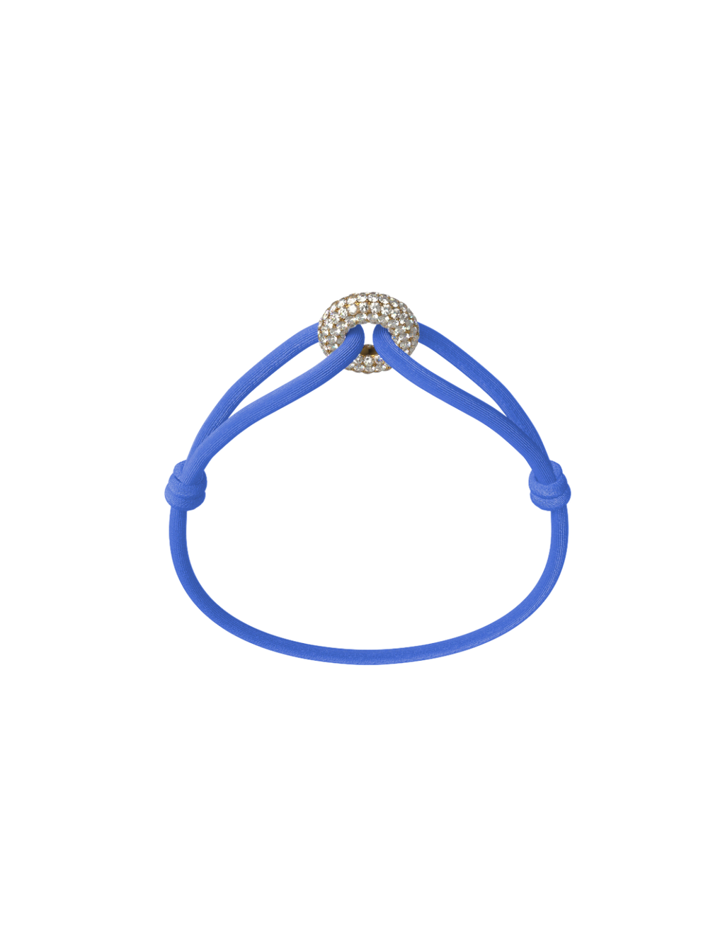 Golden Pave Cord Bracelet with Lab Diamonds