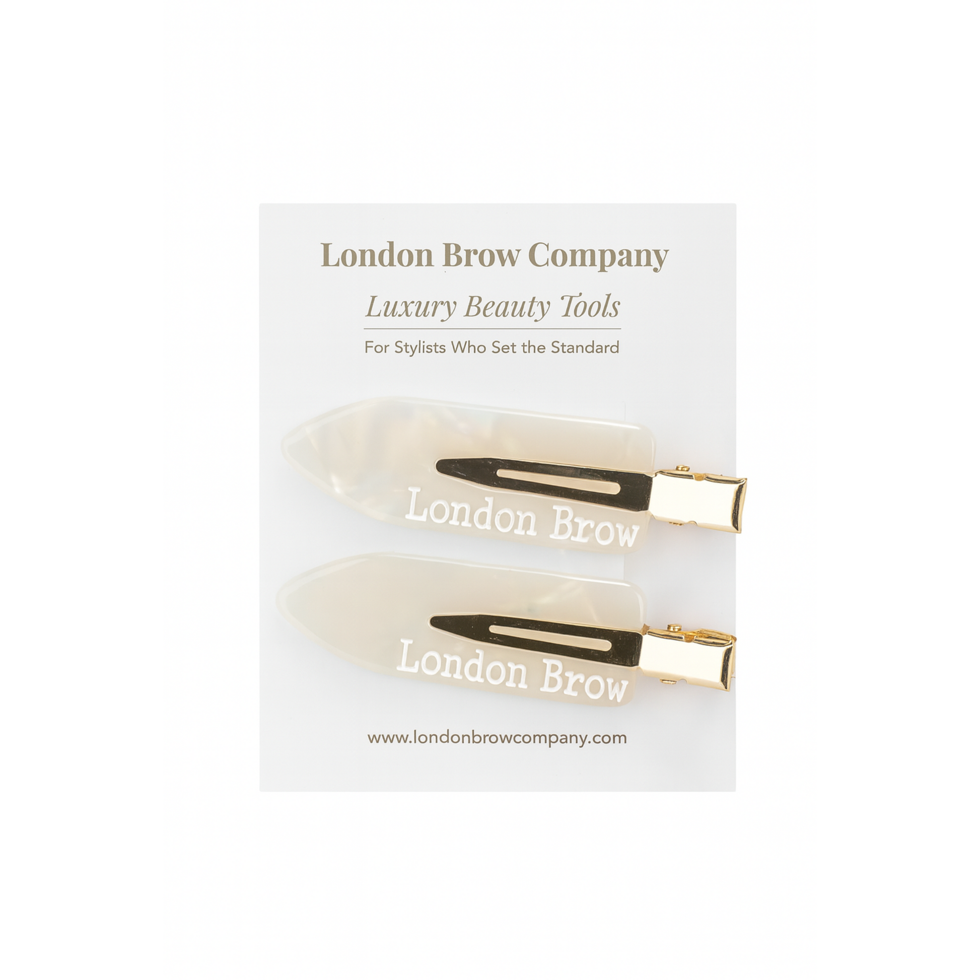 No Crease Styling Clips Pearl and Gold Marble 2 Pack