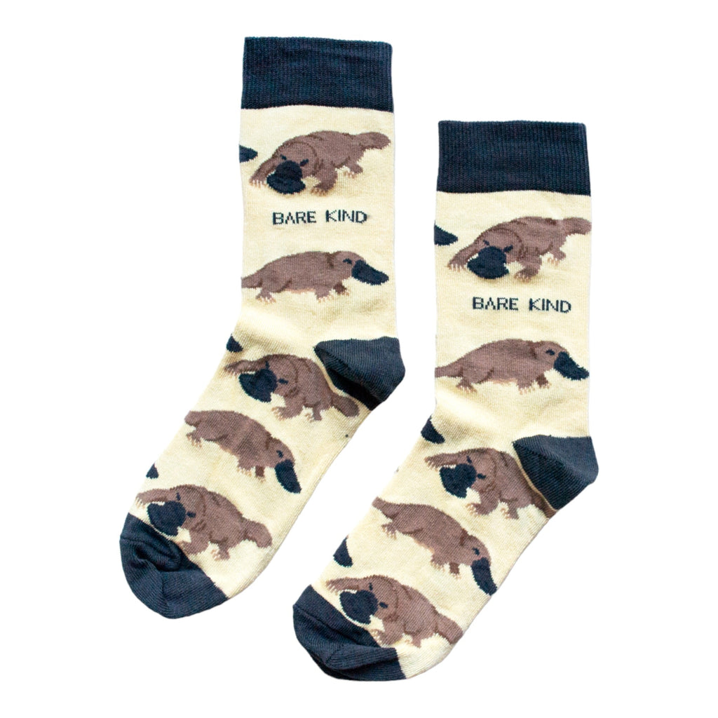 Save the Platypus Bamboo Socks in Yellow
