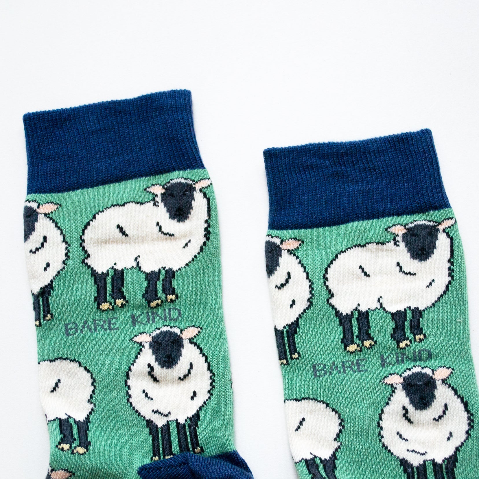 Save the Sheep Bamboo Socks in Forest Green