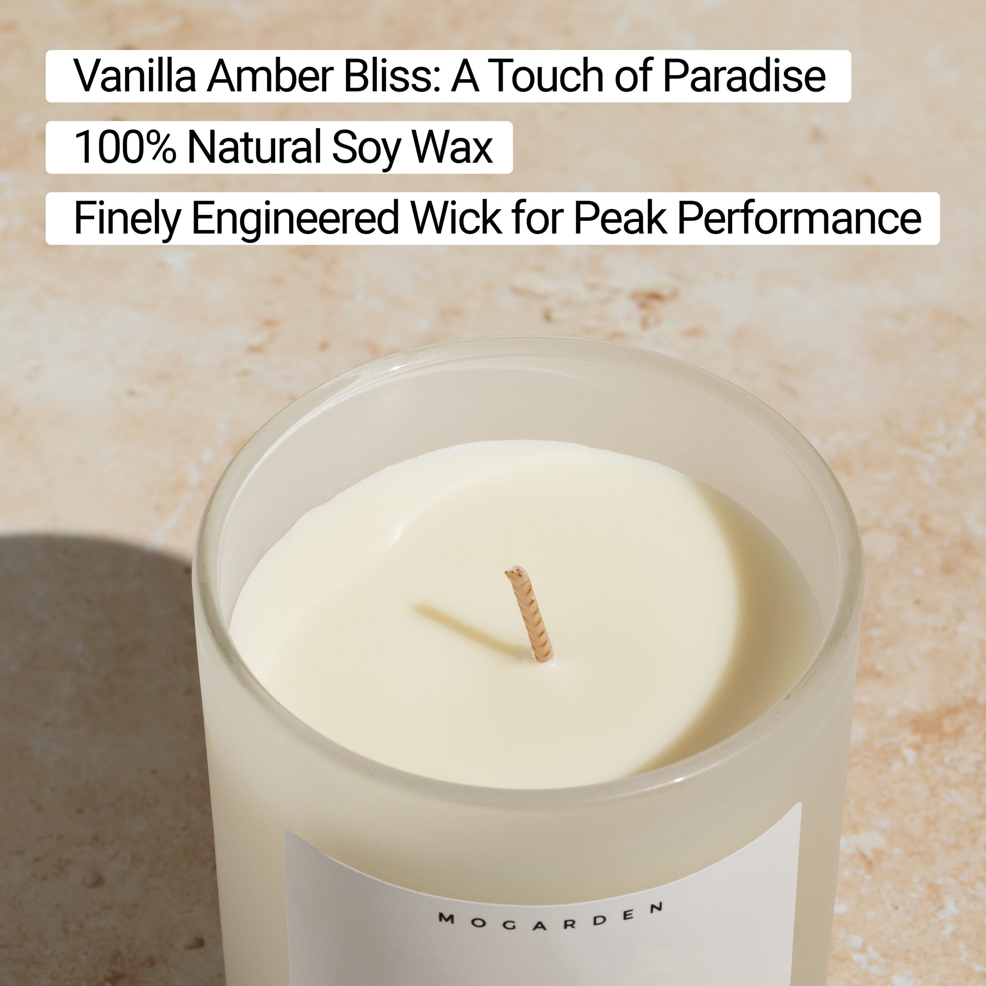 Natural Soy Vanilla Amber Candle 220g
