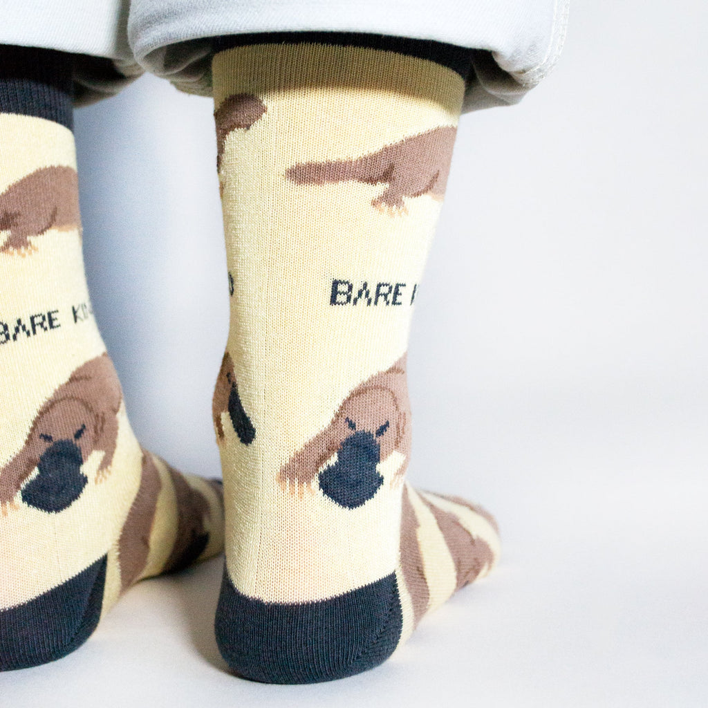 Save the Platypus Bamboo Socks in Yellow