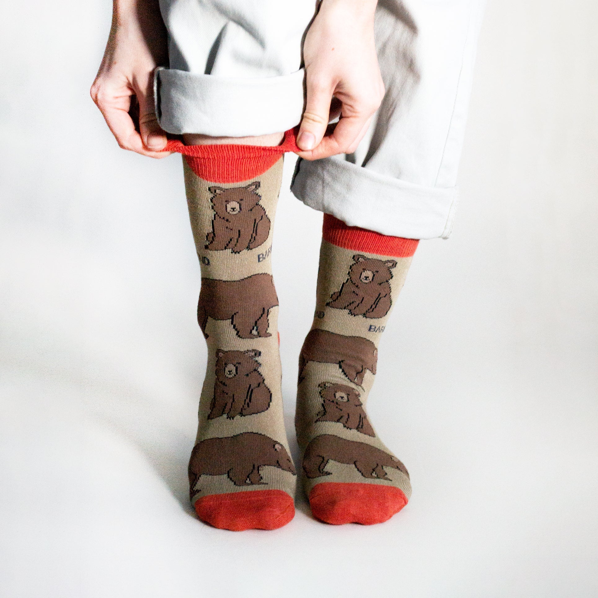Save the Bears Bamboo Socks in Brown