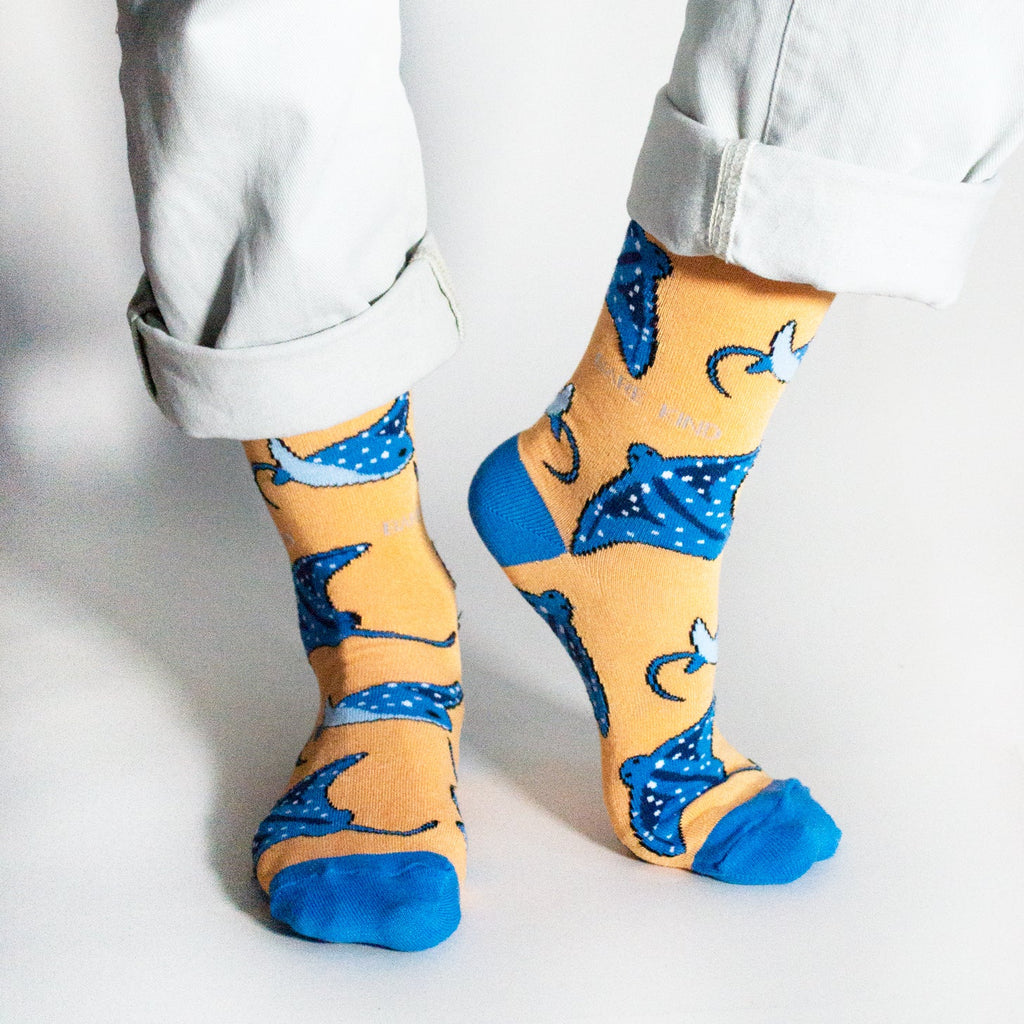 Save the Rays Bamboo Socks in Orange