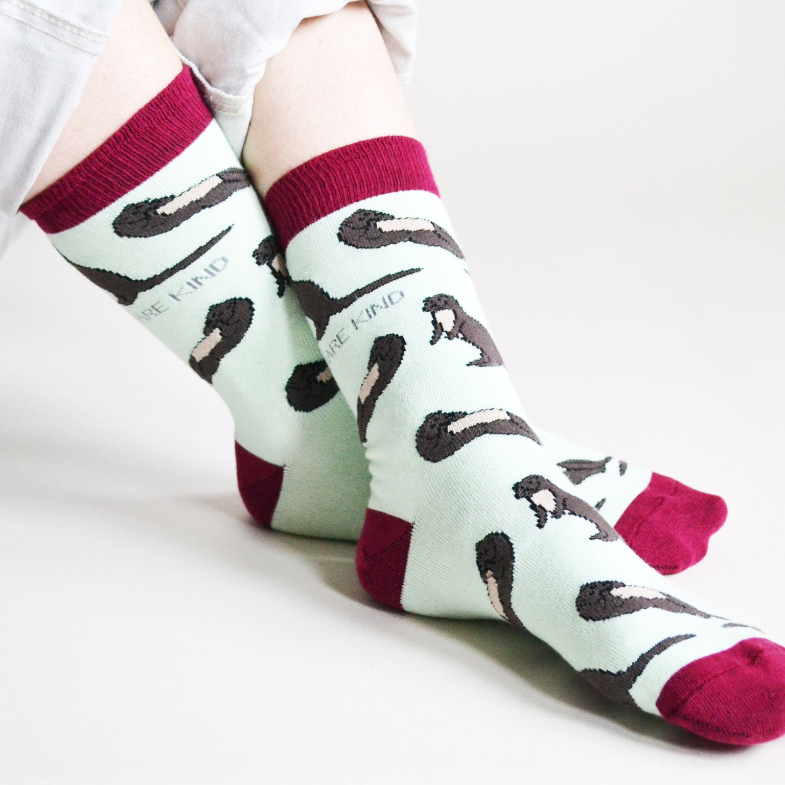 Save the Otters Bamboo Socks in Blue