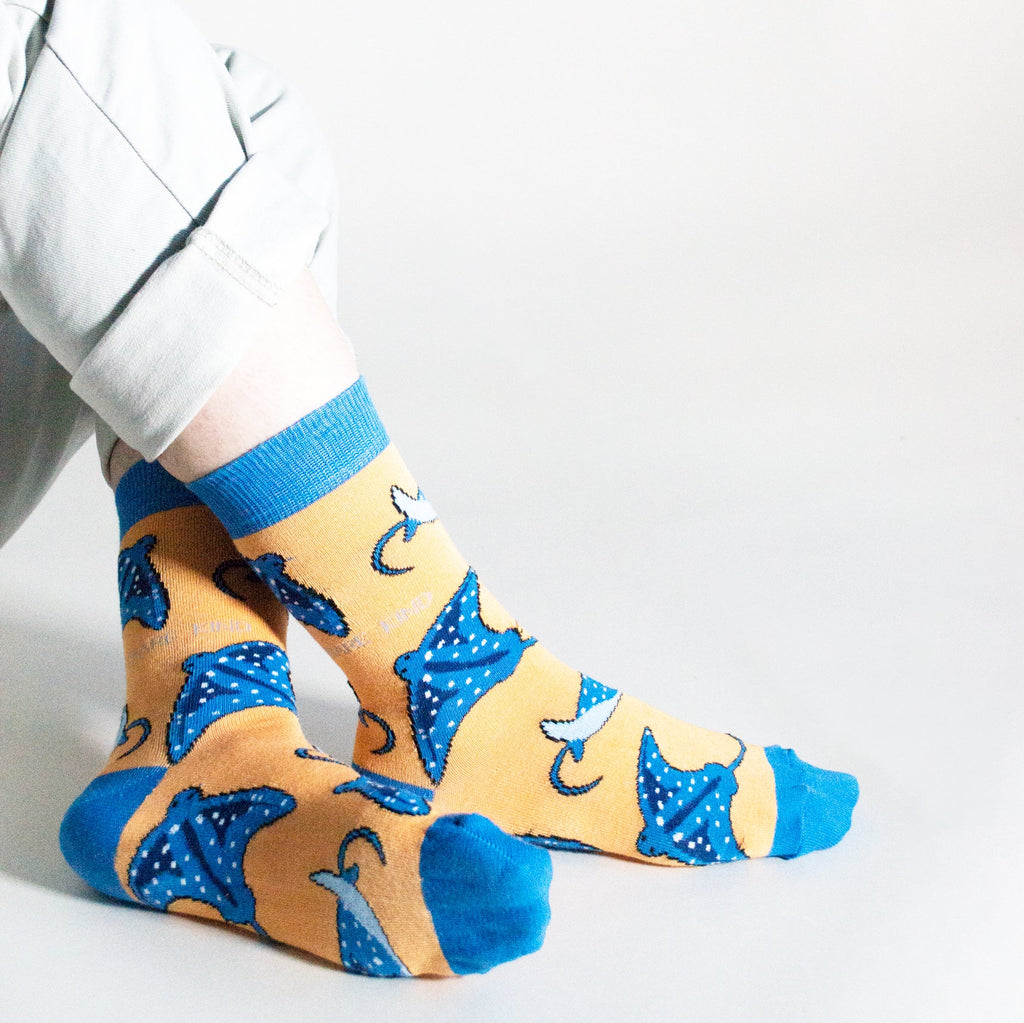 Save the Rays Bamboo Socks in Orange