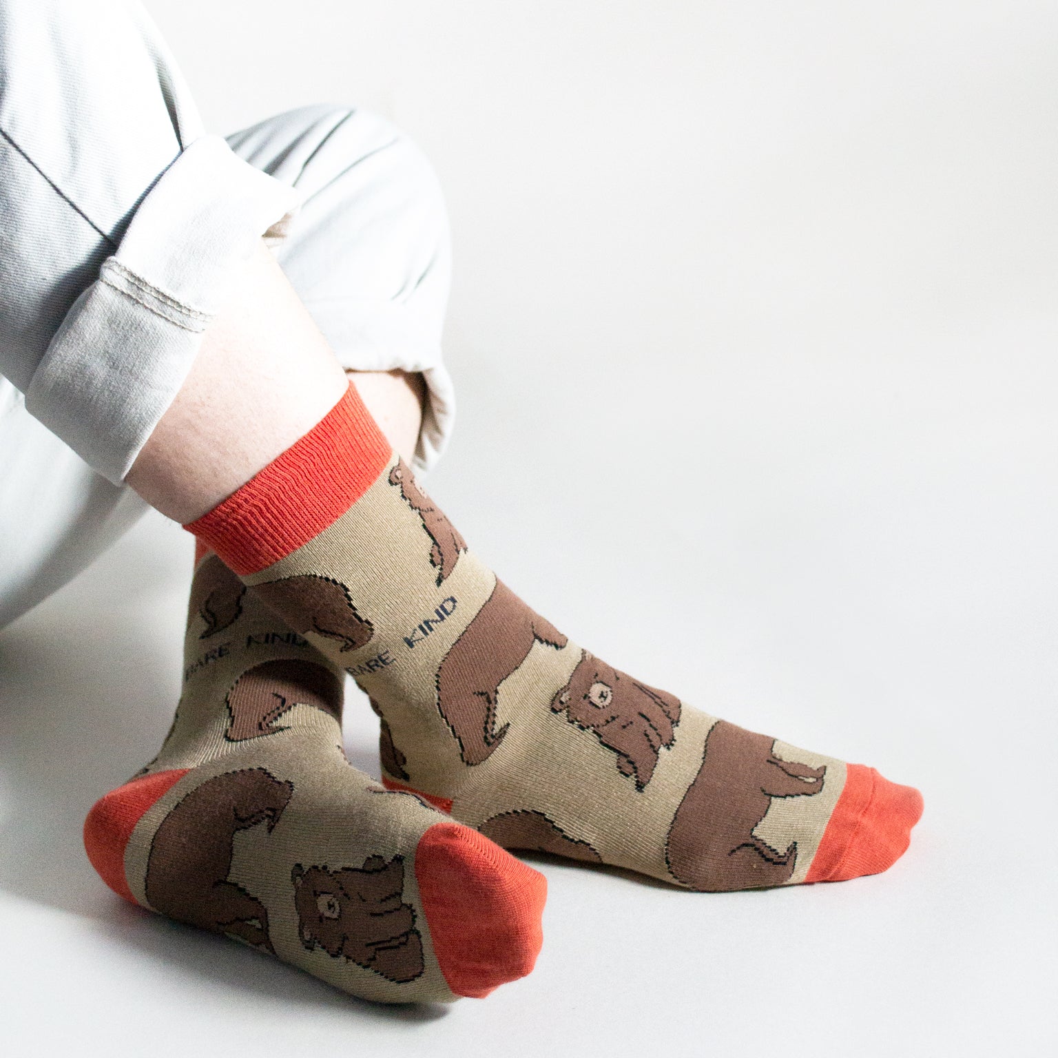 Save the Bears Bamboo Socks in Brown