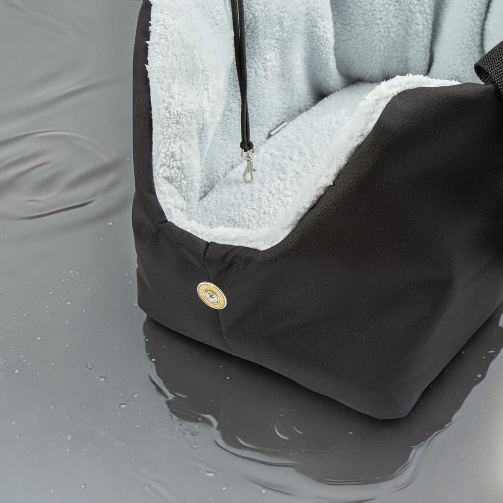 Black and Light Blue Luxury Rainy Bear Dog Carrier with Zipper