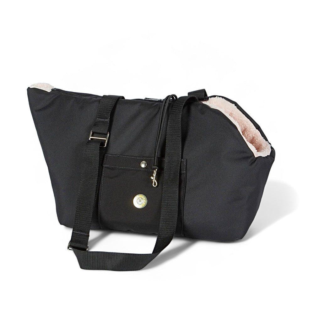 Black and Pink Luxury Rainy Bear Dog Carrier with Zipper