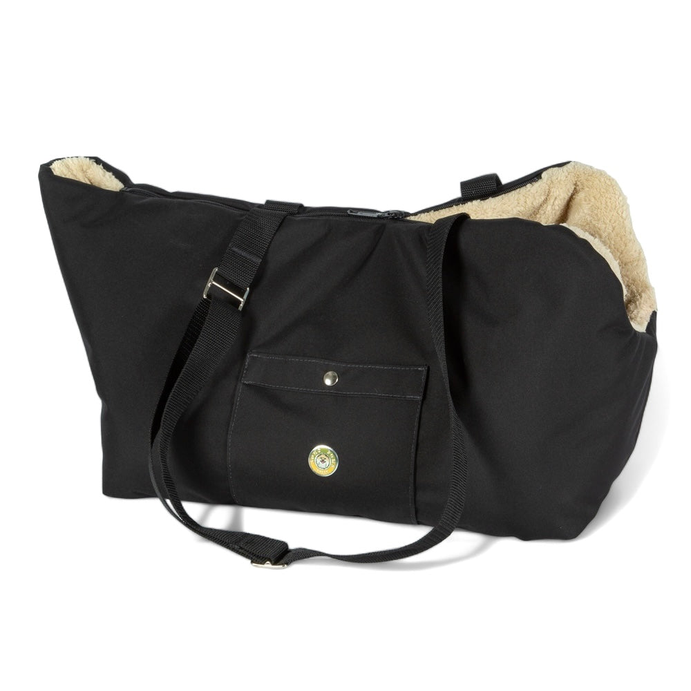 Black and Beige Luxury Rainy Bear Dog Carrier with Zipper