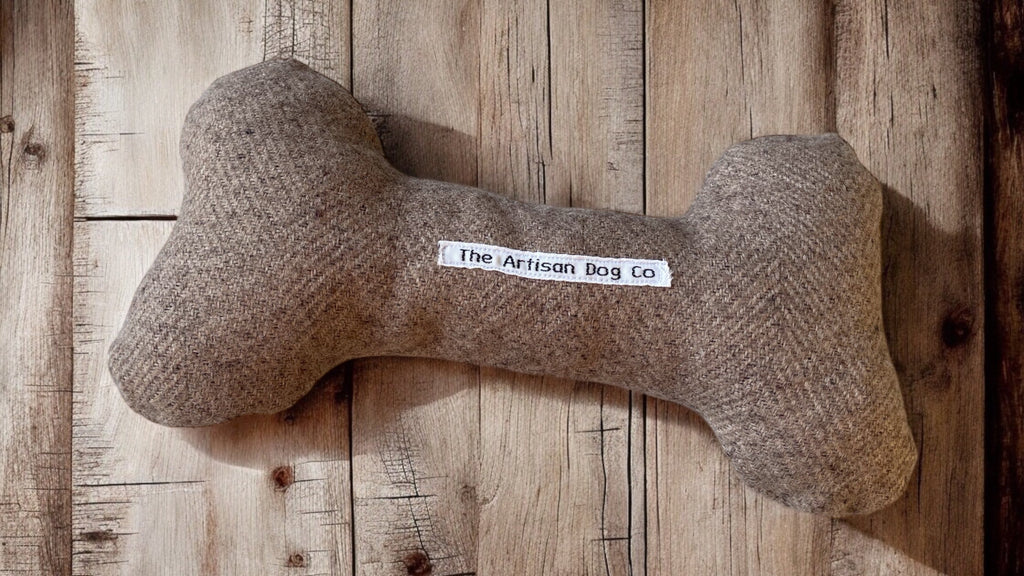 Handcrafted Squeaky Dog Bone Toy