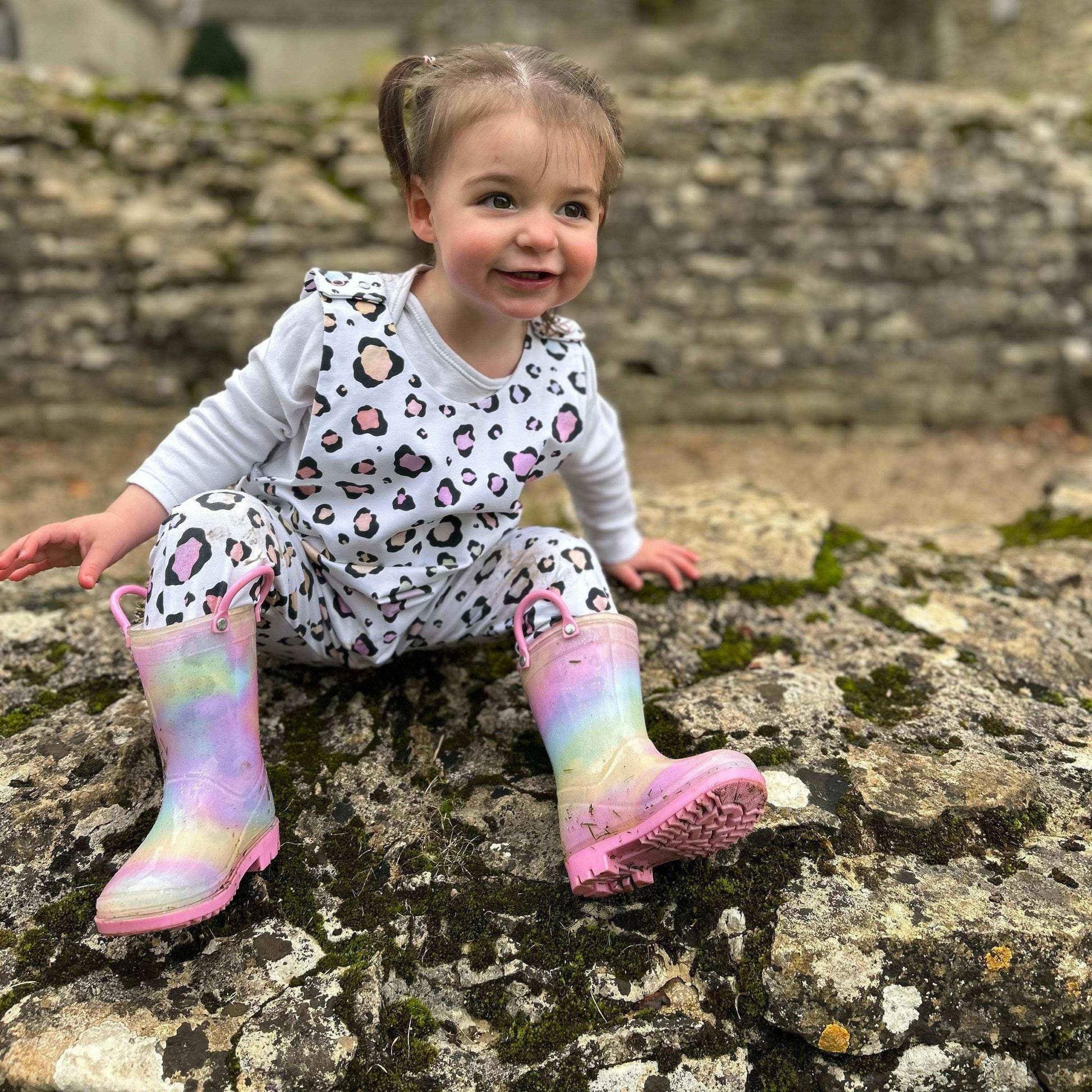 Pastel Leopard Romper for Babies and Children