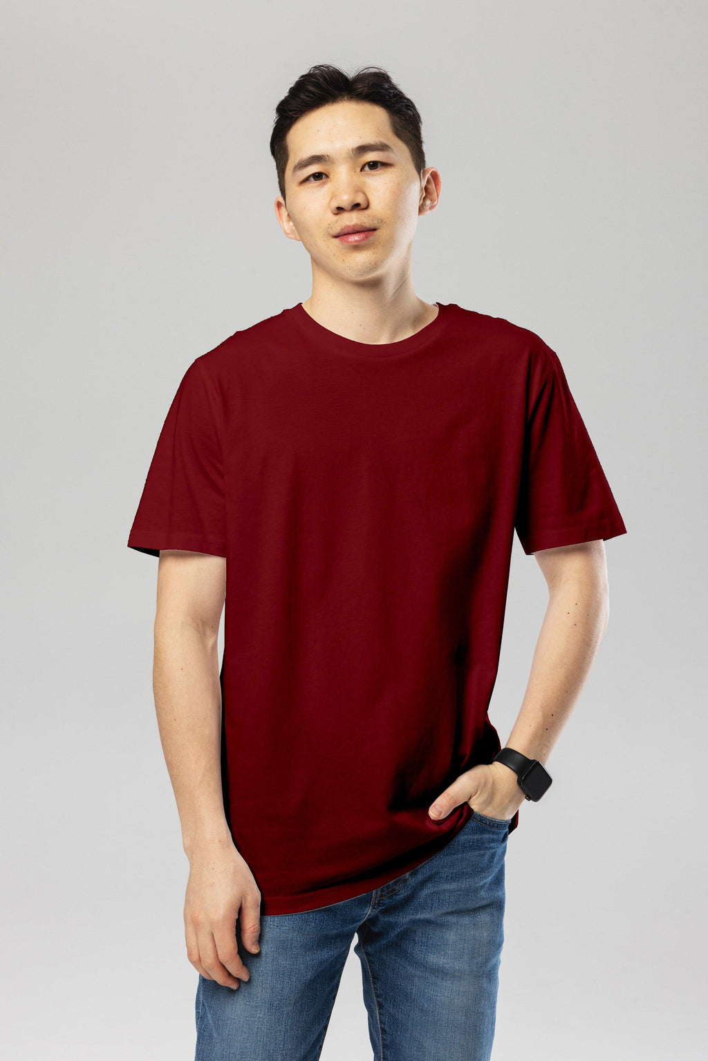 Burgundy Organic Cotton T-Shirt