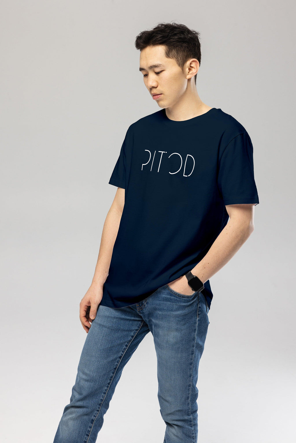 Organic Cotton Logo T Shirt Navy