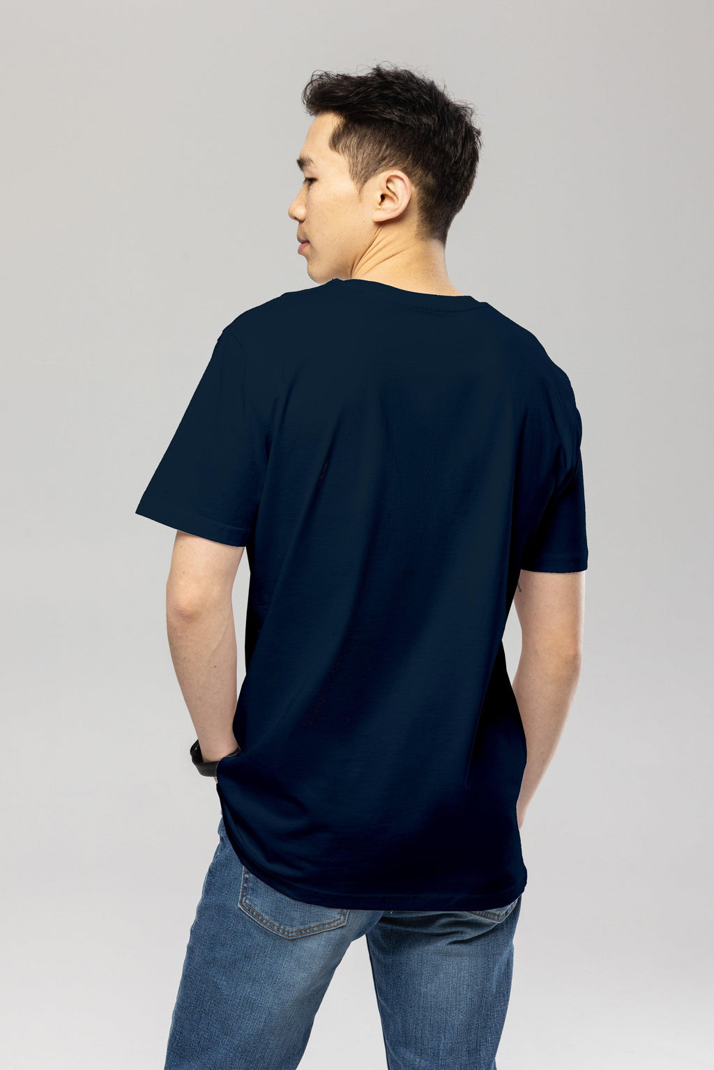Organic Cotton Logo T Shirt Navy