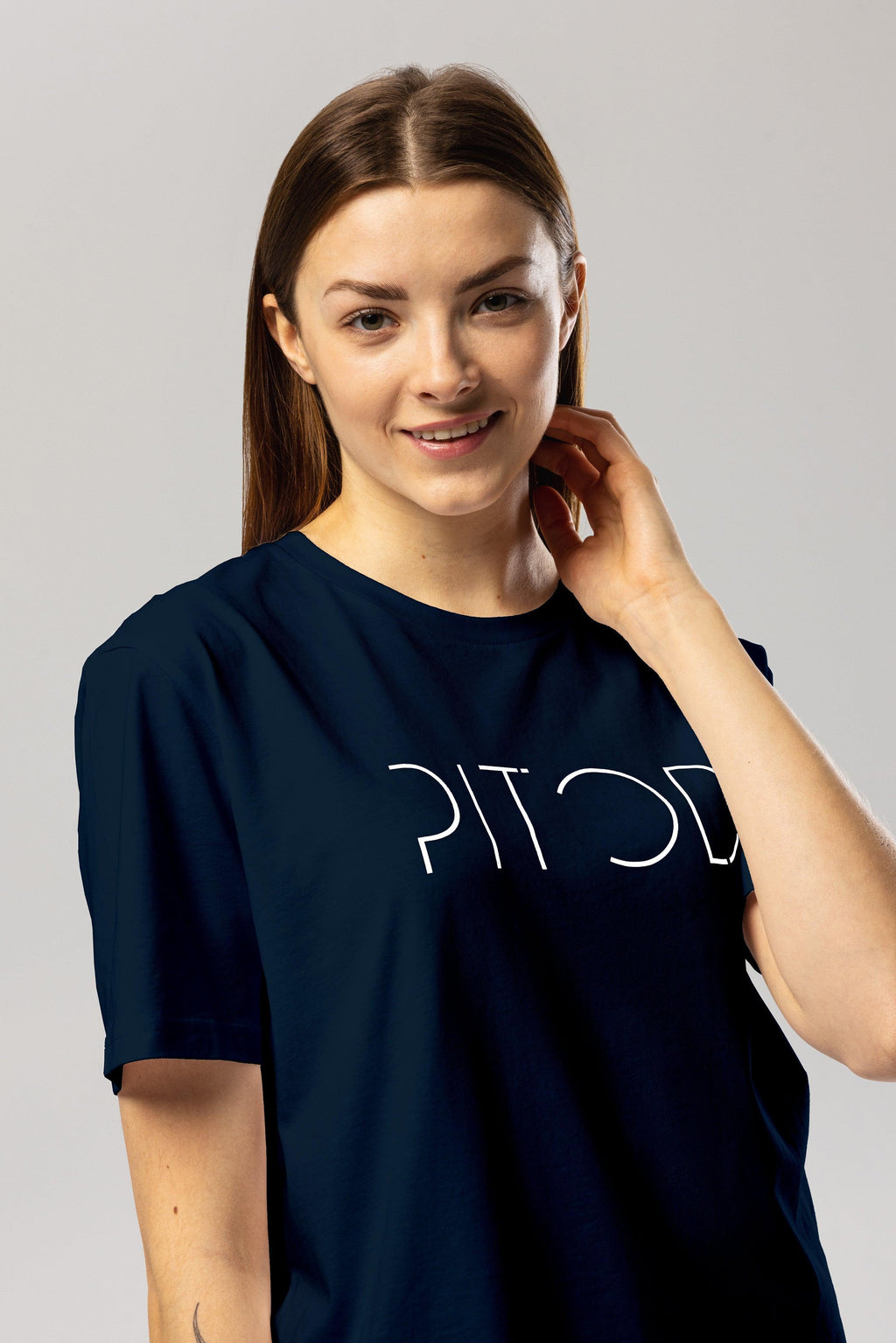 Organic Cotton Logo T Shirt Navy
