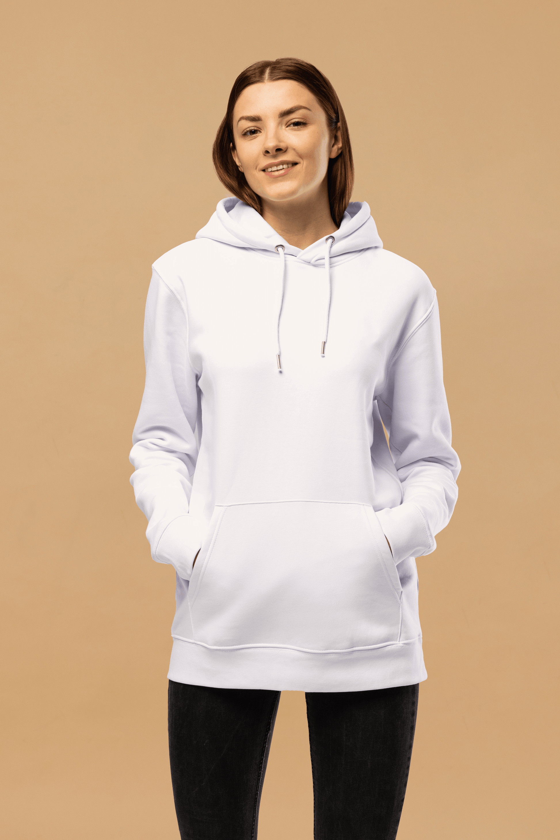 Organic Cotton Minimalist White Hoodie