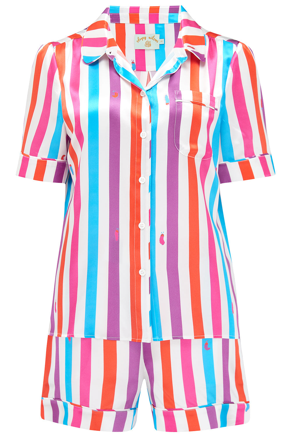 Poppy Hawaiian Stripe Silk Blouse