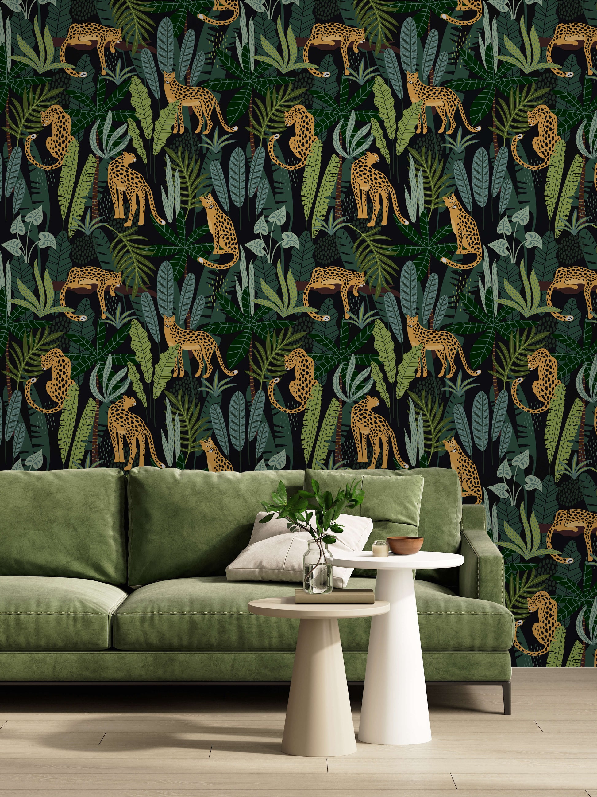 Leopard Jungle Porta Wallpaper