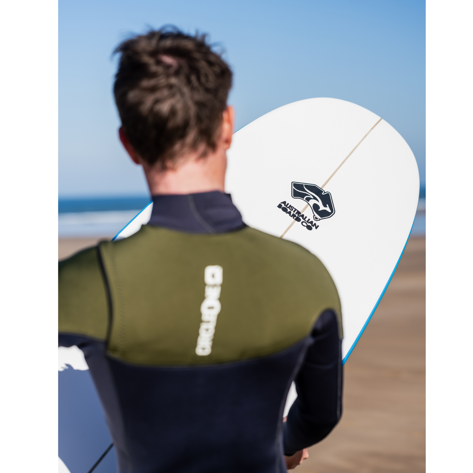 8' Pulse Squash Tail Mini Mal Surfboard by Australian Board Co - FCSII Finboxes