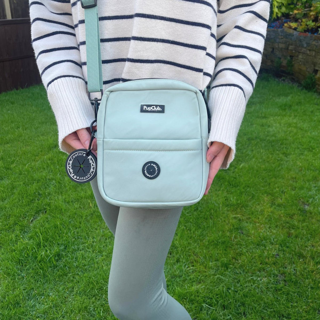 Mini Dog Walking Bag in Sage Green