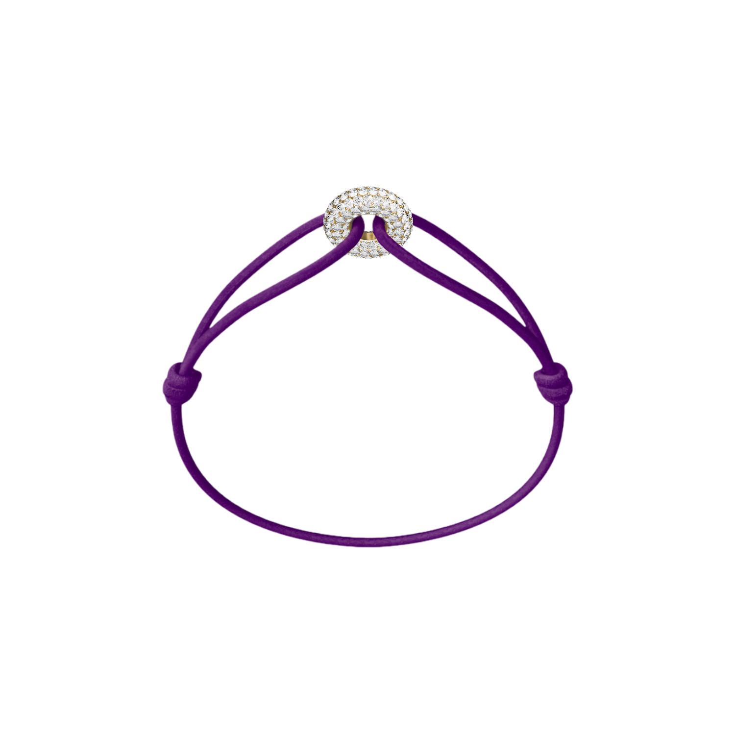 Mini Golden Soho Pave Cord Bracelet