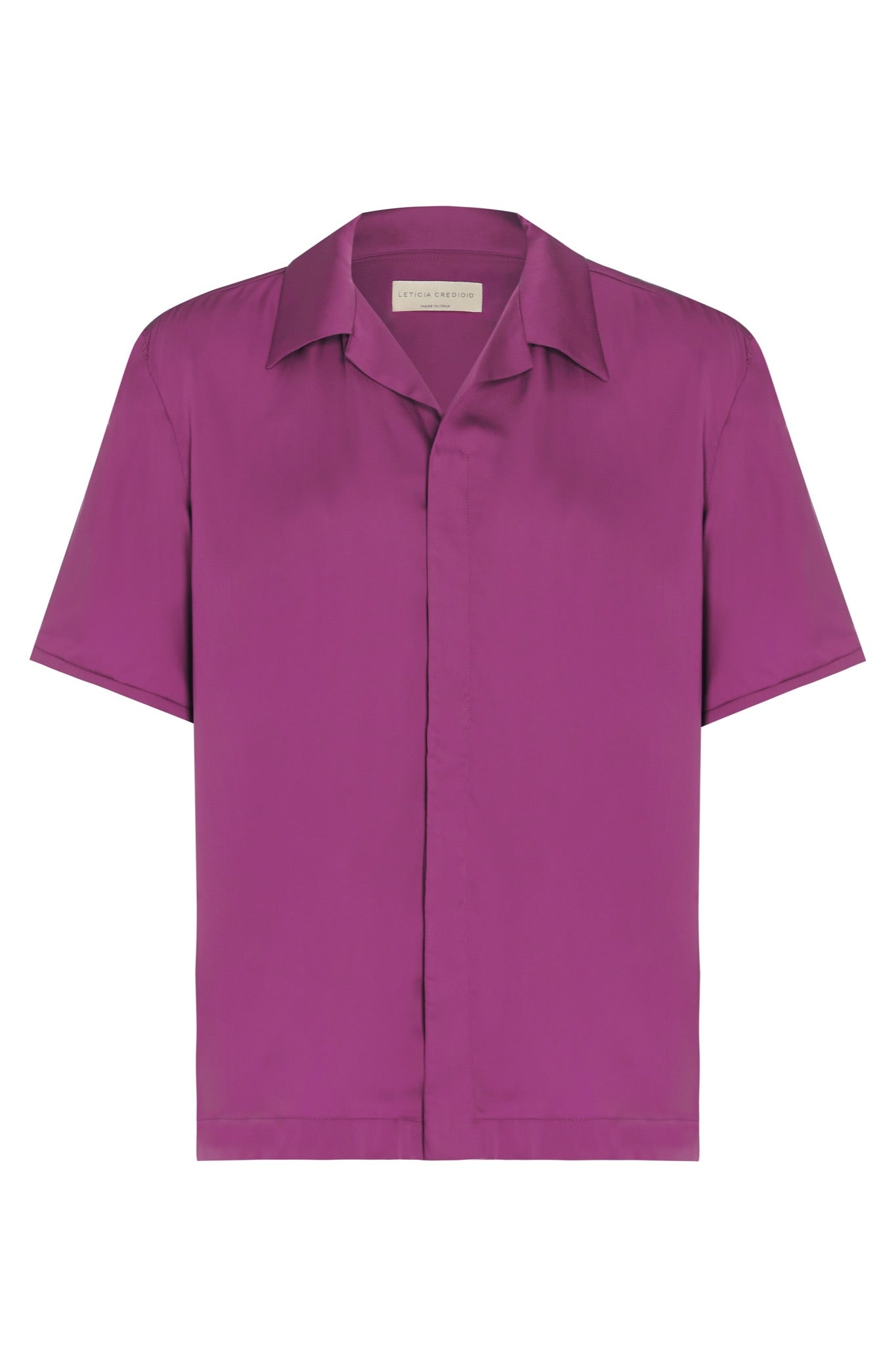 Sky Unisex Short Sleeve Top in Vegan Silk